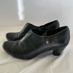 PIKOLINOS Black Leather Zip-up Booties Classic 3in Heel Made in Portugal